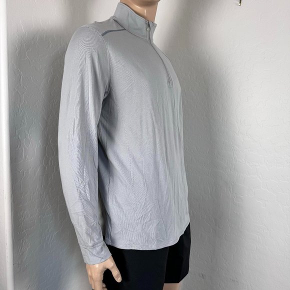 Tommy Bahama Via Del Sands Half-Zip Sweatshirt Size M in Light Grey - Picture 6 of 11